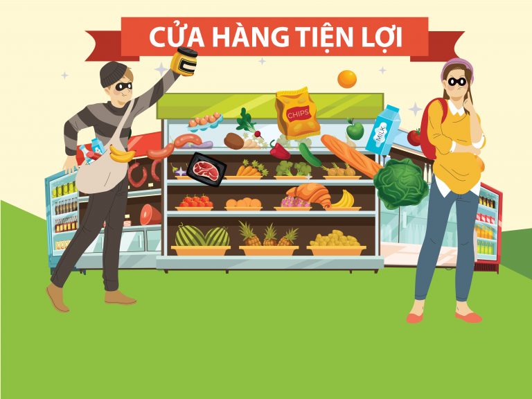 Bắt nhóm trộm cắp ở cửa hàng tiện lợi