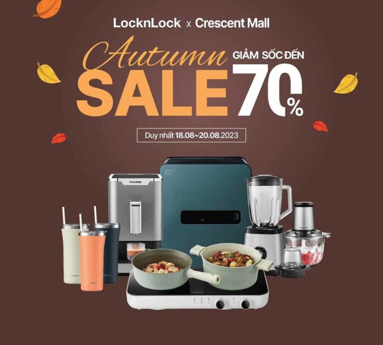 LOCKNLOCK tại Crescent Mall khuyến mãi giảm giá đến 70%