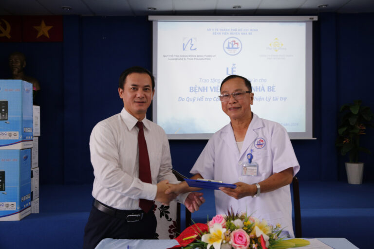 Lawrence S. Ting Foundation donates computers and printers to Nha Be Hospital