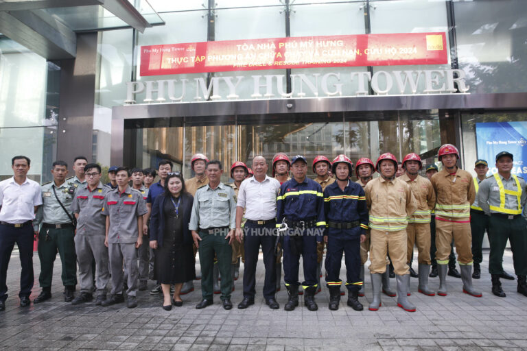 Diễn tập PCCC tại tòa nhà Phú Mỹ Hưng Tower